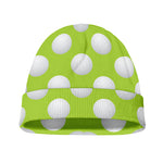Green Golf Ball Pattern Print Beanie
