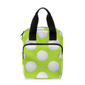 Green Golf Ball Pattern Print Bible Tote Bag