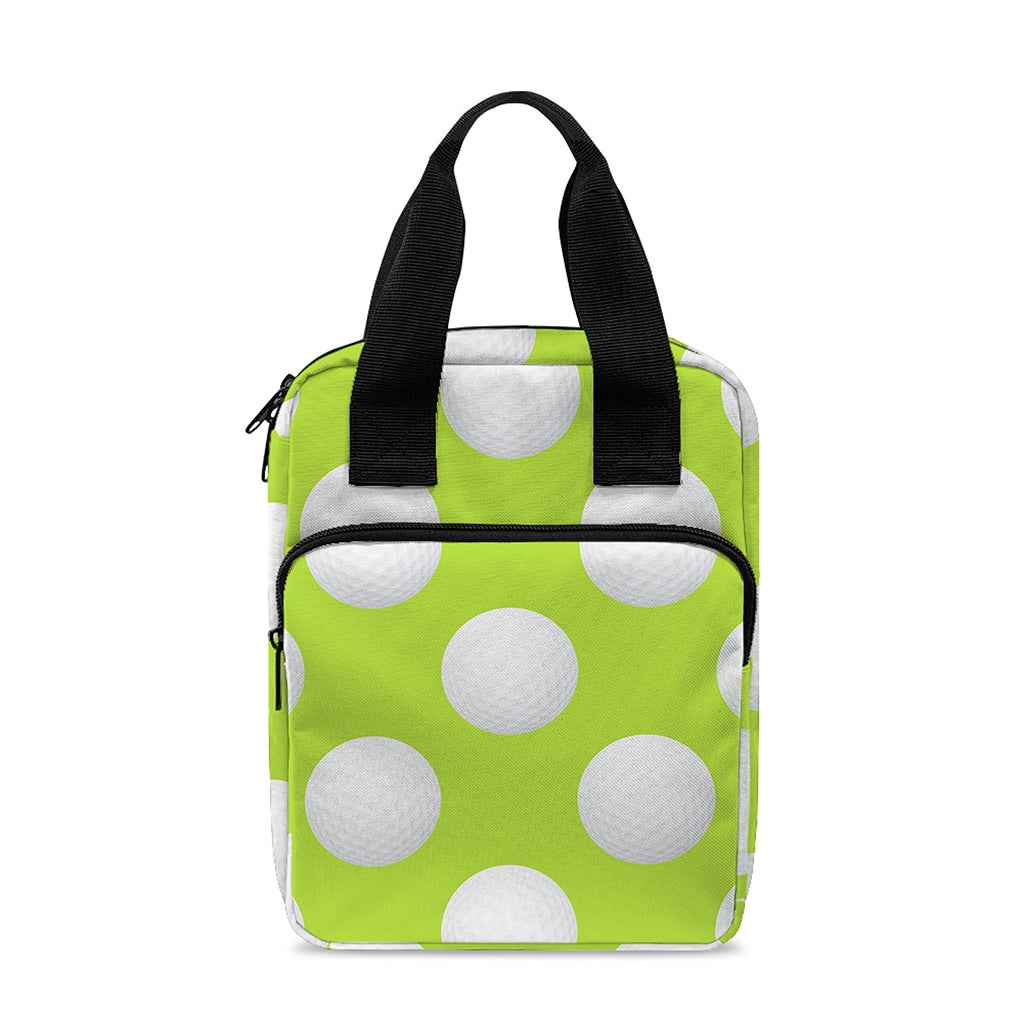 Green Golf Ball Pattern Print Bible Tote Bag