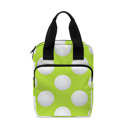 Green Golf Ball Pattern Print Bible Tote Bag
