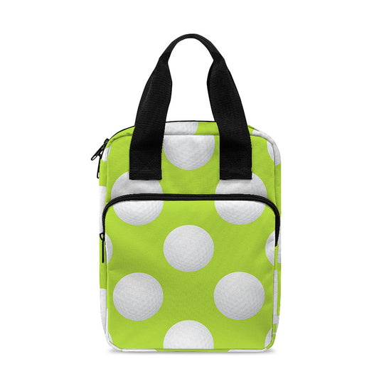 Green Golf Ball Pattern Print Bible Tote Bag