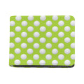 Green Golf Ball Pattern Print Bifold Wallet