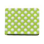 Green Golf Ball Pattern Print Bifold Wallet