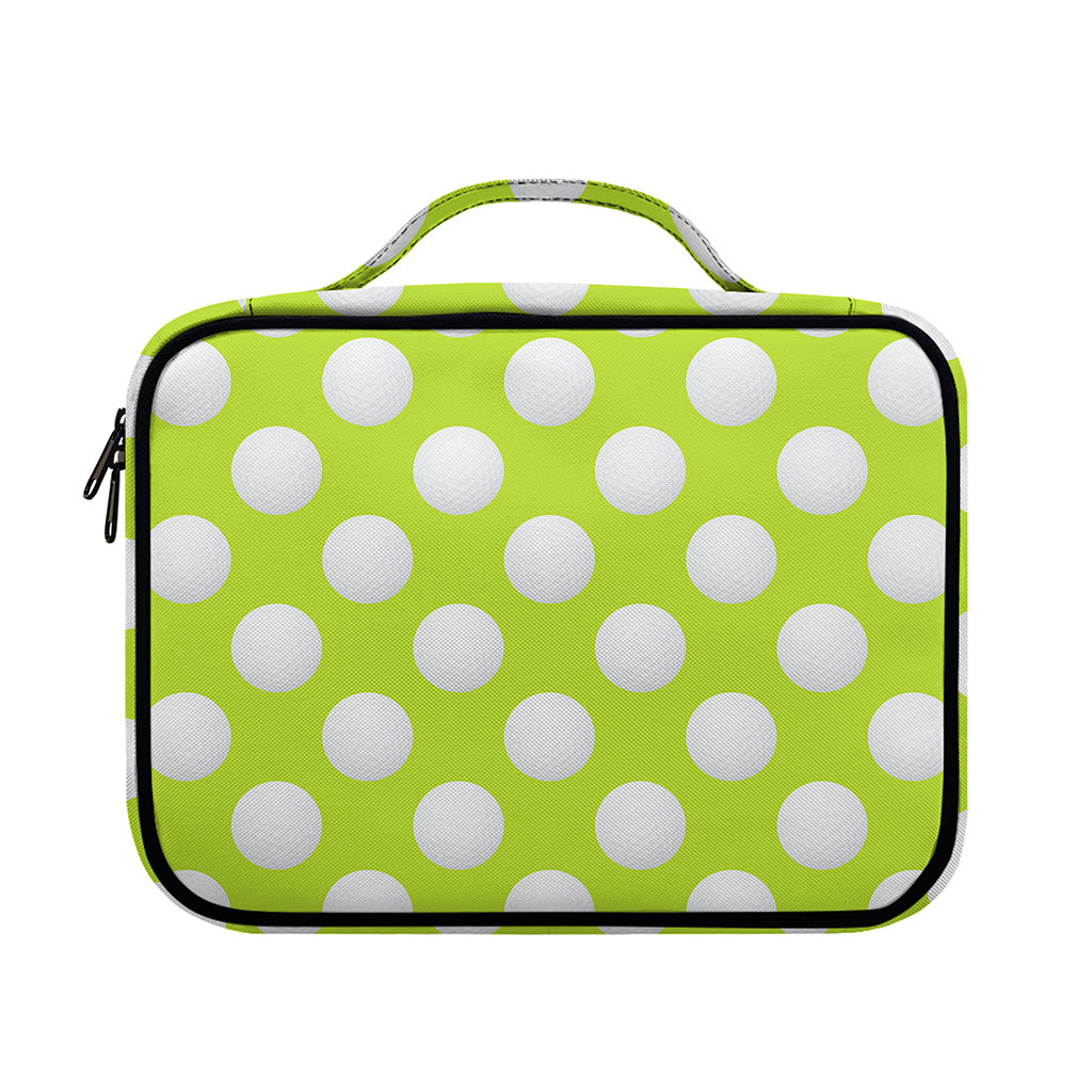 Green Golf Ball Pattern Print Briefcase Bible Bag