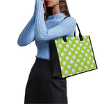 Green Golf Ball Pattern Print Canvas Tote Bag