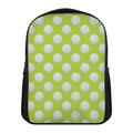 Green Golf Ball Pattern Print Casual Backpack