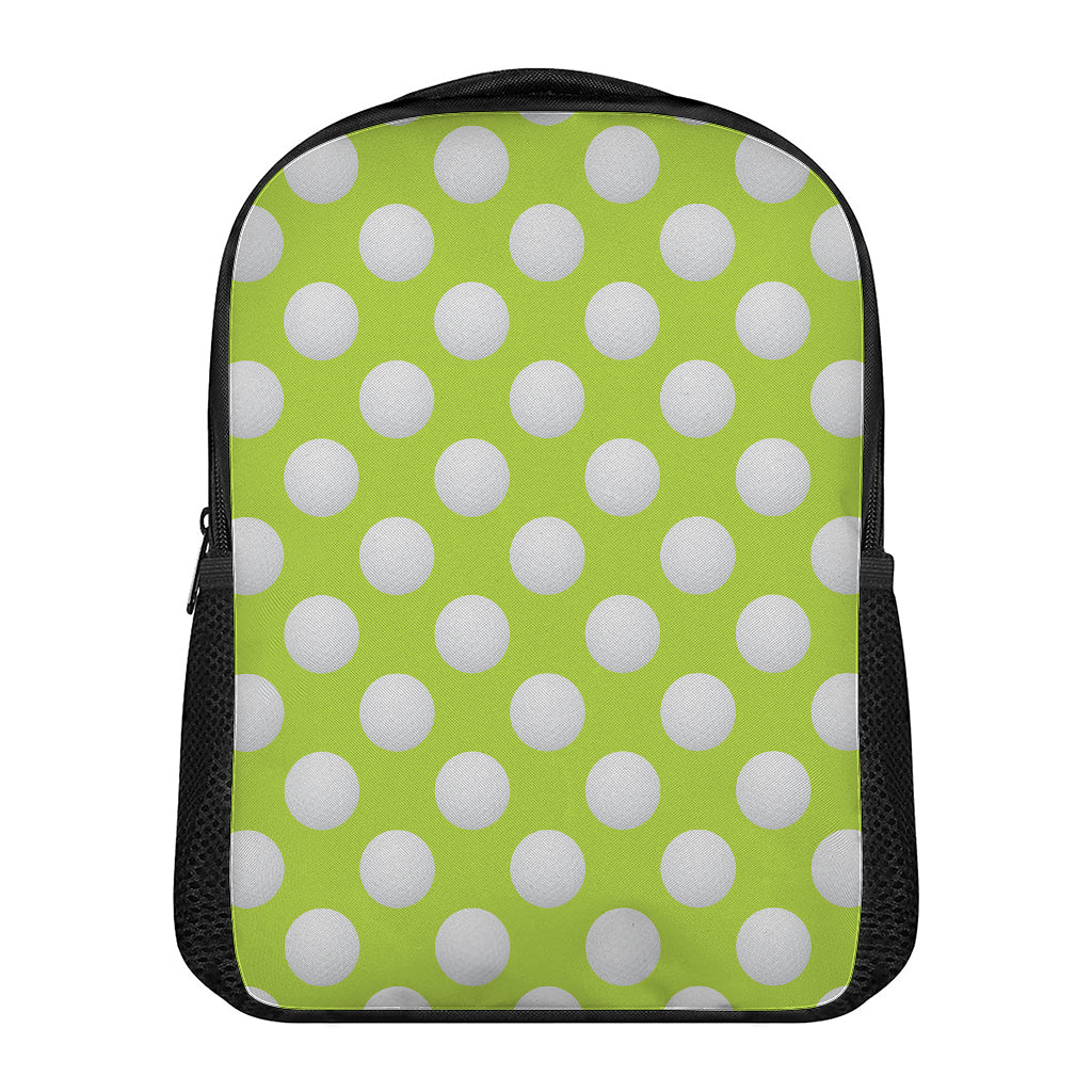 Green Golf Ball Pattern Print Casual Backpack