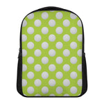 Green Golf Ball Pattern Print Casual Backpack