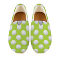 Green Golf Ball Pattern Print Casual Shoes