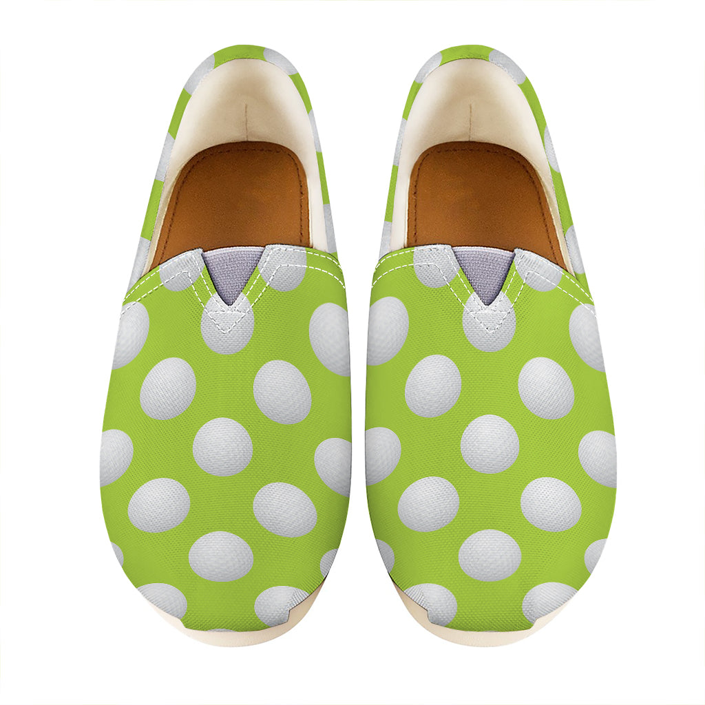 Green Golf Ball Pattern Print Casual Shoes