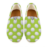 Green Golf Ball Pattern Print Casual Shoes