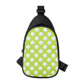 Green Golf Ball Pattern Print Sling Bag