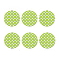 Green Golf Ball Pattern Print Coaster Set