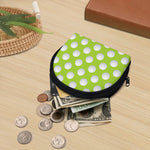 Green Golf Ball Pattern Print Coin Purse