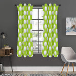 Green Golf Ball Pattern Print Curtain