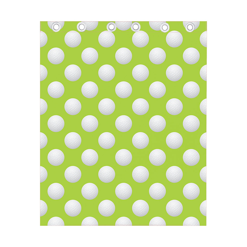 Green Golf Ball Pattern Print Curtain