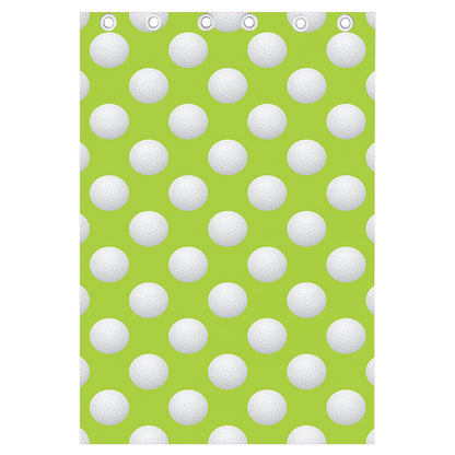 Green Golf Ball Pattern Print Curtain