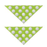 Green Golf Ball Pattern Print Dog Bandana