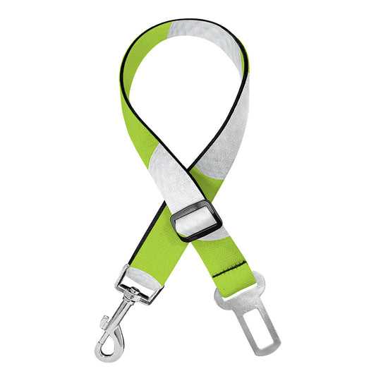 Green Golf Ball Pattern Print Dog Seat Belt