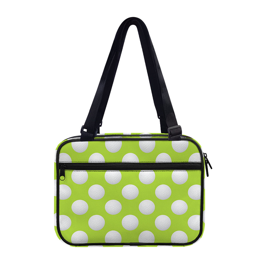 Green Golf Ball Pattern Print Double Strap Bible Bag