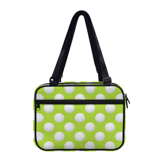 Green Golf Ball Pattern Print Double Strap Bible Bag