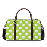 Green Golf Ball Pattern Print Duffle Bag