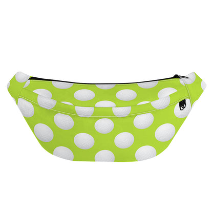 Green Golf Ball Pattern Print Fanny Pack