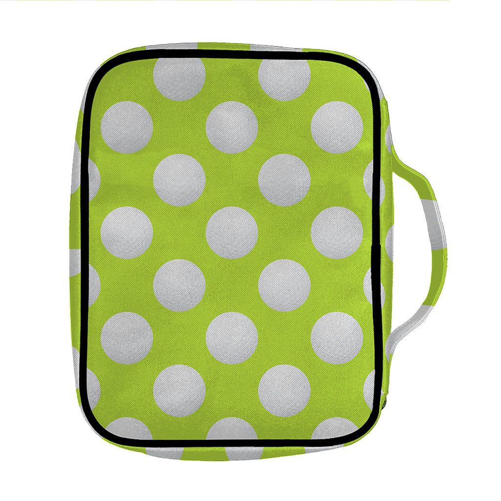 Green Golf Ball Pattern Print Front Pocket Bible Bag