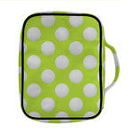 Green Golf Ball Pattern Print Front Pocket Bible Bag