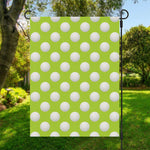 Green Golf Ball Pattern Print Garden Flag