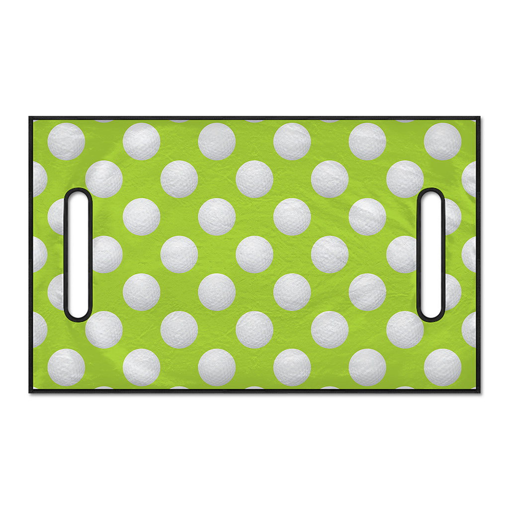 Green Golf Ball Pattern Print Golf Cart Seat Cover