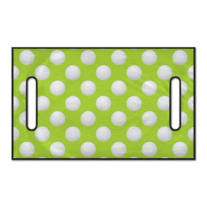 Green Golf Ball Pattern Print Golf Cart Seat Cover