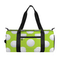 Green Golf Ball Pattern Print Gym Bag