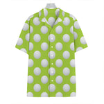 Green Golf Ball Pattern Print Hawaiian Shirt