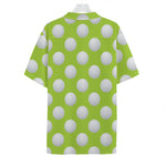 Green Golf Ball Pattern Print Hawaiian Shirt