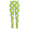 Green Golf Ball Pattern Print High-Waisted Pocket Leggings