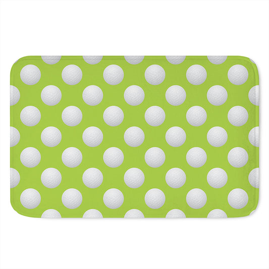 Green Golf Ball Pattern Print Indoor Door Mat