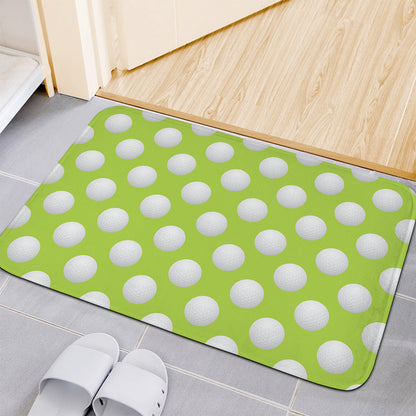 Green Golf Ball Pattern Print Indoor Door Mat