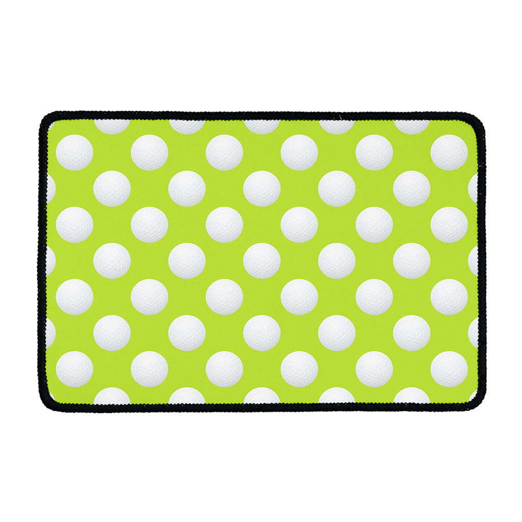 Green Golf Ball Pattern Print Kitchen Mat