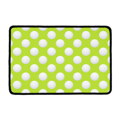 Green Golf Ball Pattern Print Kitchen Mat