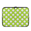 Green Golf Ball Pattern Print Laptop Sleeve