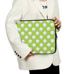 Green Golf Ball Pattern Print Laptop Sleeve