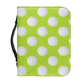 Green Golf Ball Pattern Print Leather Bible Cover