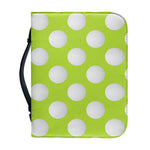 Green Golf Ball Pattern Print Leather Bible Cover