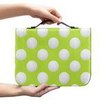 Green Golf Ball Pattern Print Leather Bible Cover