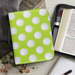 Green Golf Ball Pattern Print Leather Bible Cover