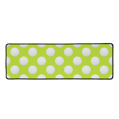 Green Golf Ball Pattern Print Long Kitchen Mat