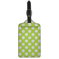 Green Golf Ball Pattern Print Luggage Tag