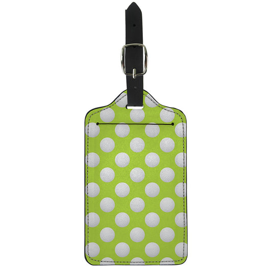 Green Golf Ball Pattern Print Luggage Tag