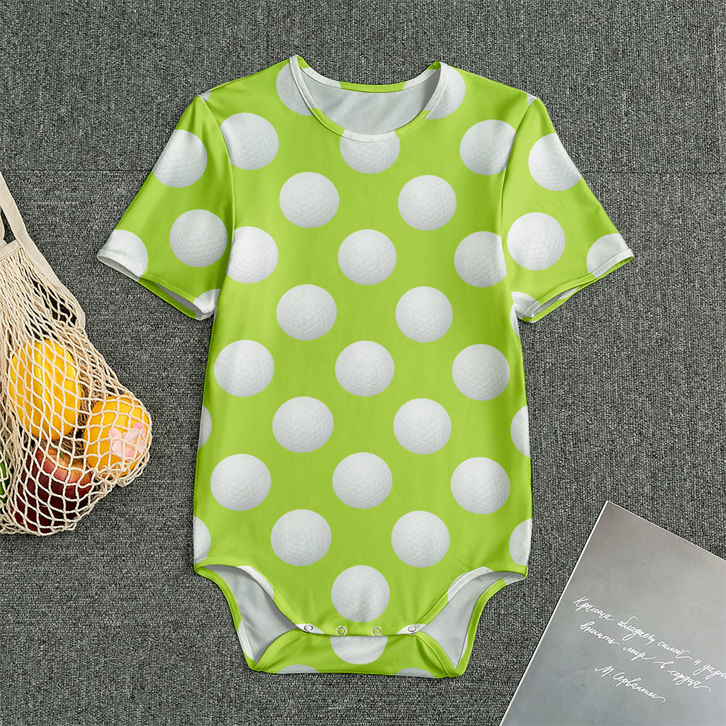 Green Golf Ball Pattern Print Men's Bodysuit